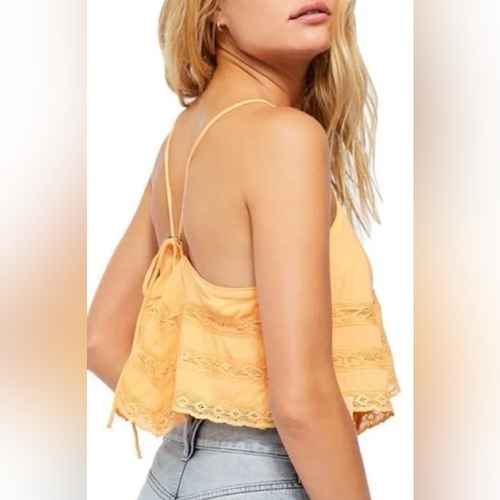 Free People Lace Crop Cami NWT Boho Festival Bralette Top - Picture 3 of 4
